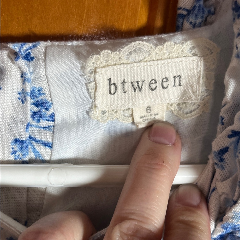 btween Floral Dress in Blue and White - Picture 2 of 8